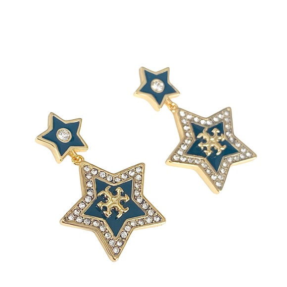 NWT Tory Burch Kira Falling Star Earrings Rtl $198 - Picture 2 of 5